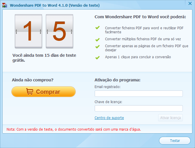 Activar pdf to word para windows