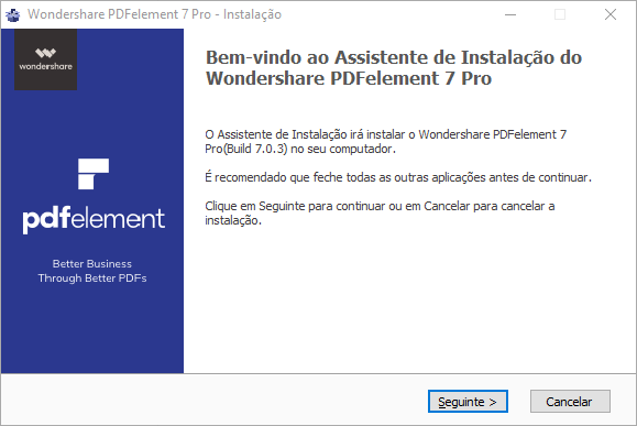 Instalar pdfelement em Windows