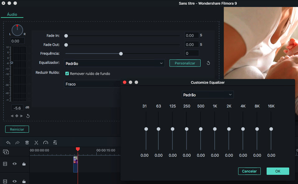 Filmora9 for Mac Audio Equalizer