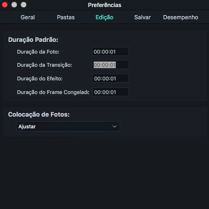 Filmora 9 para Mac edição de trancições