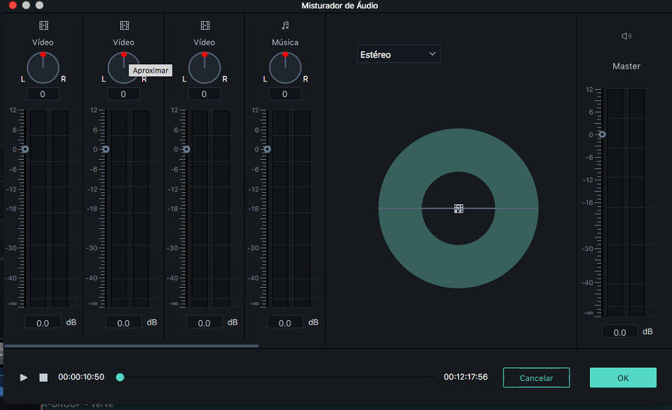 Filmora 9 for Mac Audio Mixer
