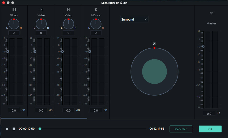 Filmora 9 for Mac Audio Mixer