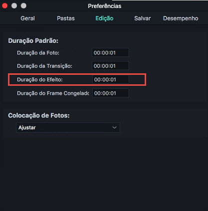 Filmora 9 para Mac duração de título