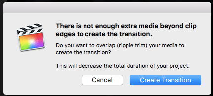 Create transitions in FCP