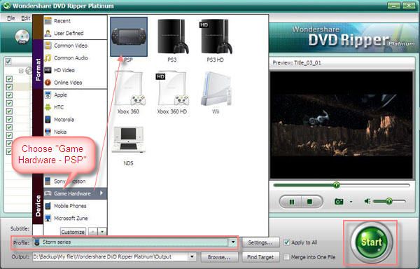 convert DVD to PSP