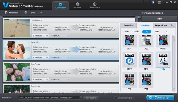 converte M2TS em MKV