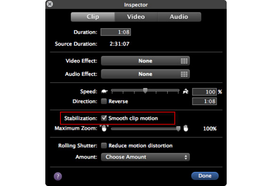 video stabilization