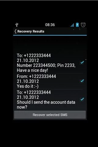 SMS backup restore