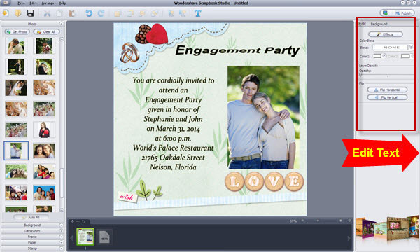 photo engagement party invitations