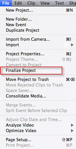 Imovie project file